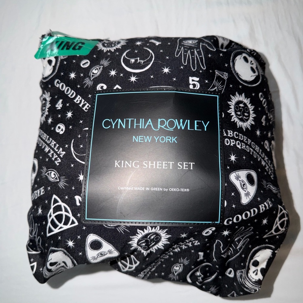 Cynthia Rowley Halloween sheets king ouija sheets